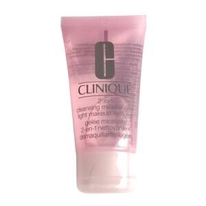 Clinique 2 in 1 Cleansing Micellar Gel Light Makeup Remover 1oz Travel Size NWOT
